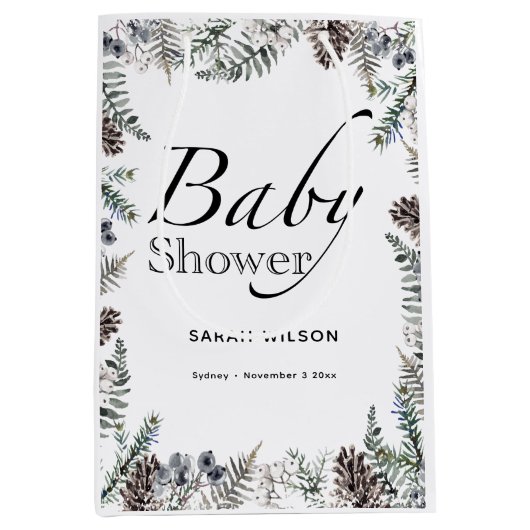 Winter Baby Showbeutel Mittlere Geschenktüte (Vorderseite)