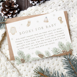 Winter Baby Showbücher für Baby Begleitkarte