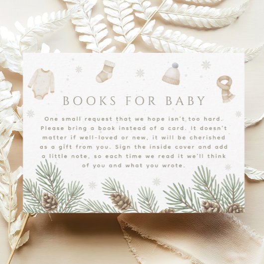 Winter Baby Showbücher für Baby Begleitkarte
