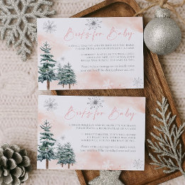 Winter Baby Showbücher für Babykarte Begleitkarte