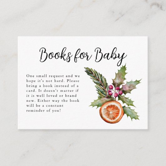 Winter Baby Showbuchung Begleitkarte (Vorderseite)