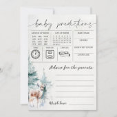 Winter Baby Shower Baby Predictions & Advice Card Einladung (Vorderseite)