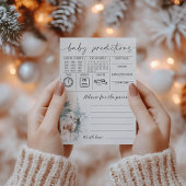 Winter Baby Shower Baby Predictions & Advice Card Einladung