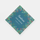 Winter Baby Shower Blue Serviette (Ecke)