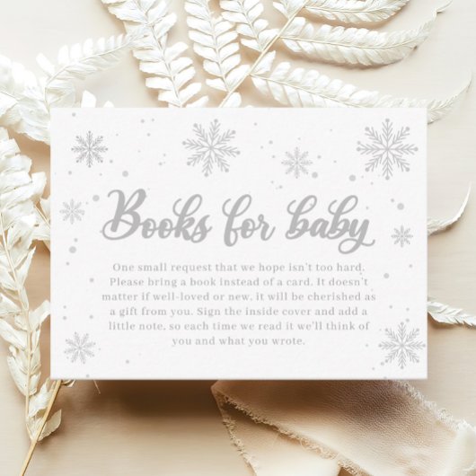 Winter Baby Shower Book für Babys Begleitkarte