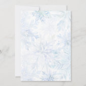 Winter Baby Shower Boy Blue Snowflake Einladung (Rückseite)