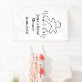 Winter baby shower cookie black scribble hand-draw banner (Insitu)