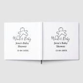 Winter baby shower cookie black scribble hand-draw gästebuch (Voll)