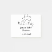 Winter baby shower cookie black scribble hand-draw post-it klebezettel (Vorderseite)