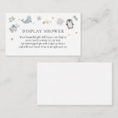 Winter Baby Shower Display Duschkarte Begleitkarte (Vorne/Hinten)