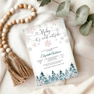 Winter Baby Shower Einladung