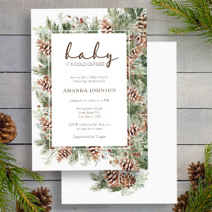 Winter Baby Shower Einladung