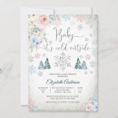 Winter Baby Shower Einladung (Vorderseite)
