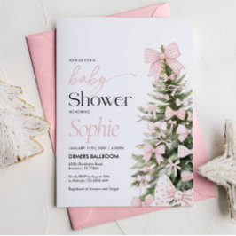 Winter Baby Shower Einladung, Bow Baby Dusche Einladung