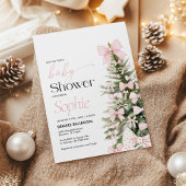 Winter Baby Shower Einladung, Bow Baby Dusche Einladung