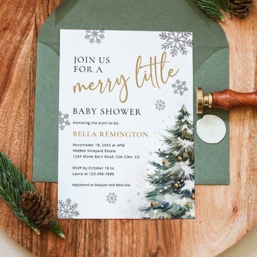 Winter Baby Shower Einladung, Christmas Baby Einladung