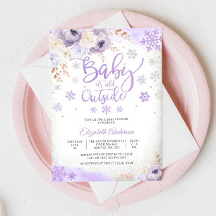 Winter-Baby-Shower-Einladung Einladung