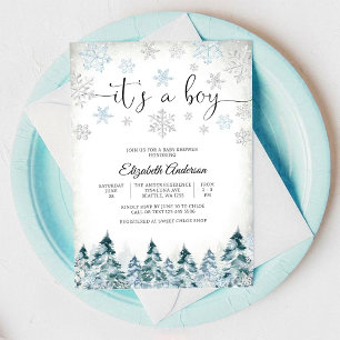Winter-Baby-Shower-Einladung Einladung