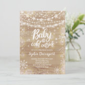 Winter Baby Shower Einladung Geschlecht neutral (Stehend Vorderseite)