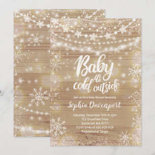 Winter Baby Shower Einladung Geschlecht neutral