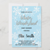 Winter Baby Shower Einladungen Blue (Vorderseite)