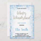 Winter Baby Shower Einladungen Blue Cloud (Vorderseite)