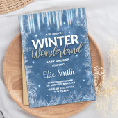 Winter Baby Shower Einladungen Eisdiele Glitzer Si