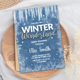 Winter Baby Shower Einladungen Eisdiele Glitzer Si