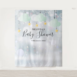 Winter Baby Shower Foto Stand Hintergrund Wandteppich