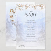 Winter Baby Shower Game Sehr geehrte Kinderwünsche (Vorne/Hinten)