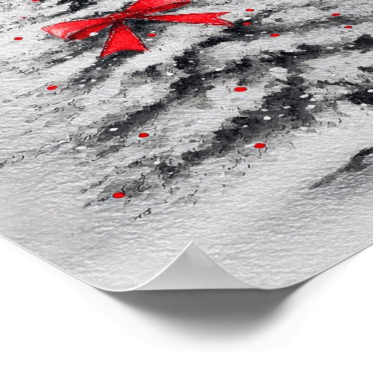 Winter Baby Shower Gift Table Sign – Editable Text Poster (Ecke)