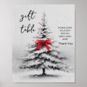 Winter Baby Shower Gift Table Sign – Editable Text Poster (Vorne)