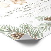 Winter Baby Shower Guess How Big is Her Belly Game Poster (Ecke)