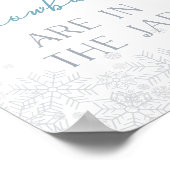 Winter Baby Shower Guessing Game Sign Poster (Ecke)