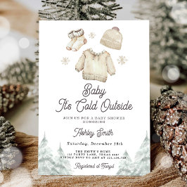 Winter Baby Shower Invite It's Cold Outside Unisex Einladung