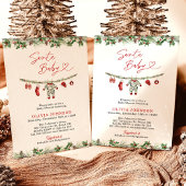 Winter Baby Shower, Neutral Santa Baby Shower Einladung