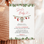 Winter Baby Shower, Neutral Santa Baby Shower Einladung