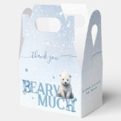 Winter Baby Shower Polar White Baby Bear Modern Geschenkschachtel (Geöffnet)