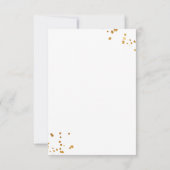 Winter baby shower rustic tree dankeskarte (Rückseite)