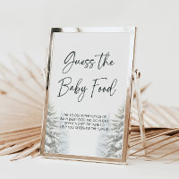 Winter Baby Shower schätzt das Baby Food Game Schi