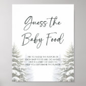 Winter Baby Shower schätzt das Baby Food Game Schi Poster (Vorne)