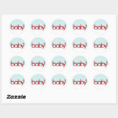 Winter Baby Shower Stickers (Blatt)