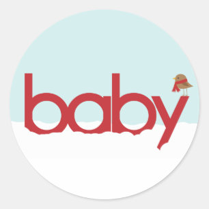 Winter Baby Shower Stickers