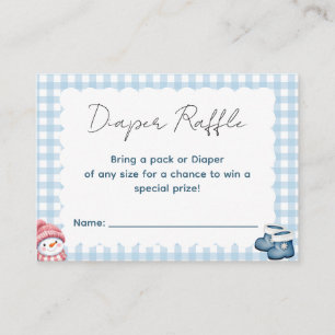Winter-Baby-Shower-Windel-Raffle Begleitkarte