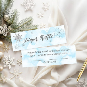 Winter-Baby- Shower-Windel-Raffle-Karte Mini Visitenkarte
