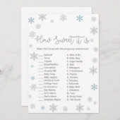 Winter Baby Showgame mit Antwort auf die 12x18 Einladung (Vorne/Hinten)