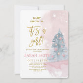 Winter Baby Showgirl Einladung (Vorderseite)