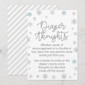 Winter Baby Showgröße 12x18" Einladung (Vorne/Hinten)