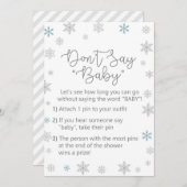 Winter Baby Showgröße 12x18" Einladung (Vorne/Hinten)