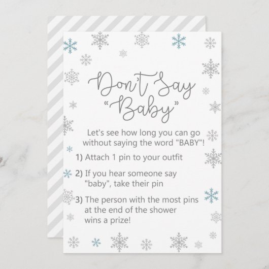 Winter Baby Showgröße 12x18" Einladung (Vorne/Hinten)